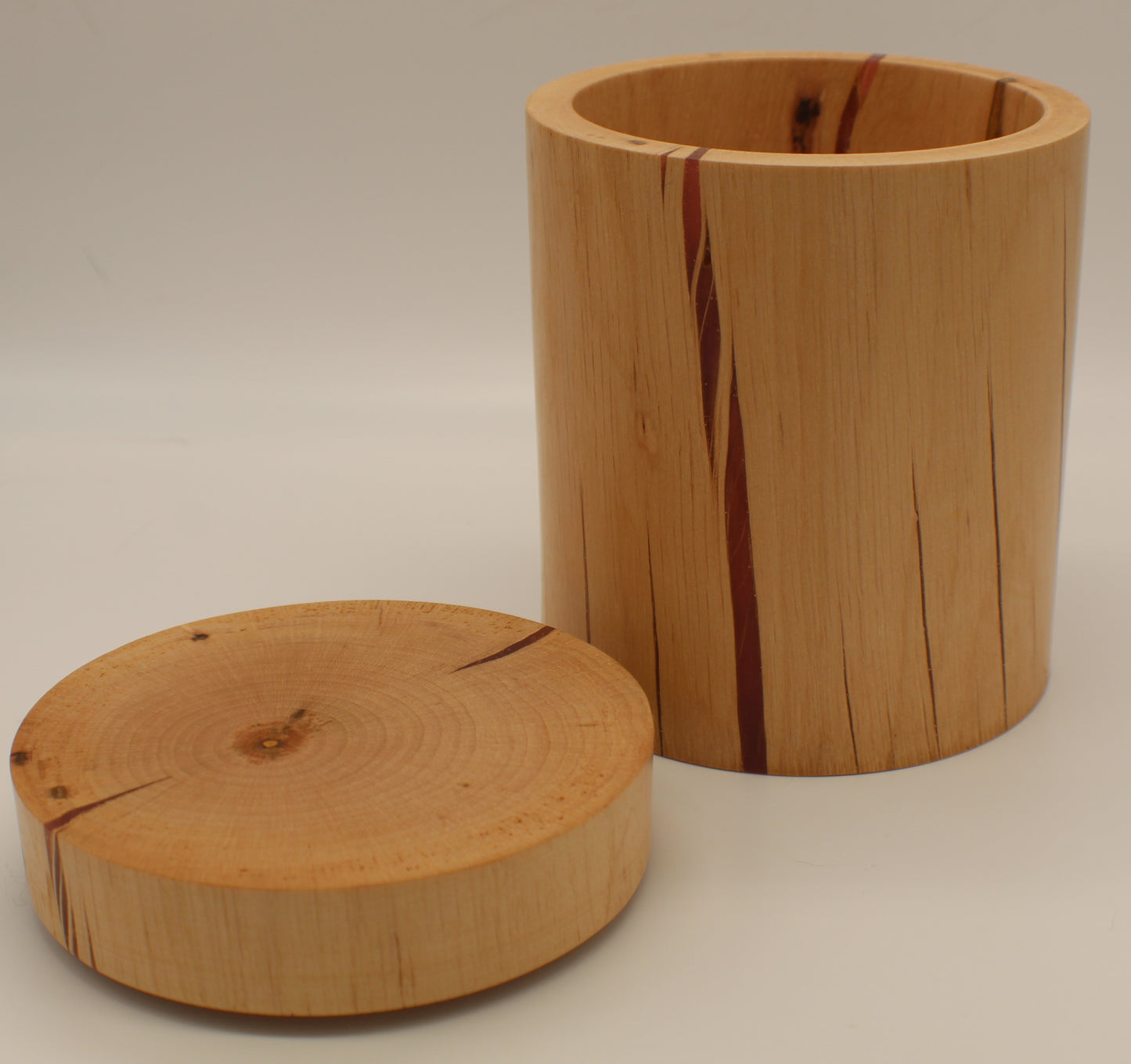 Maple Canister with Red resin inlay