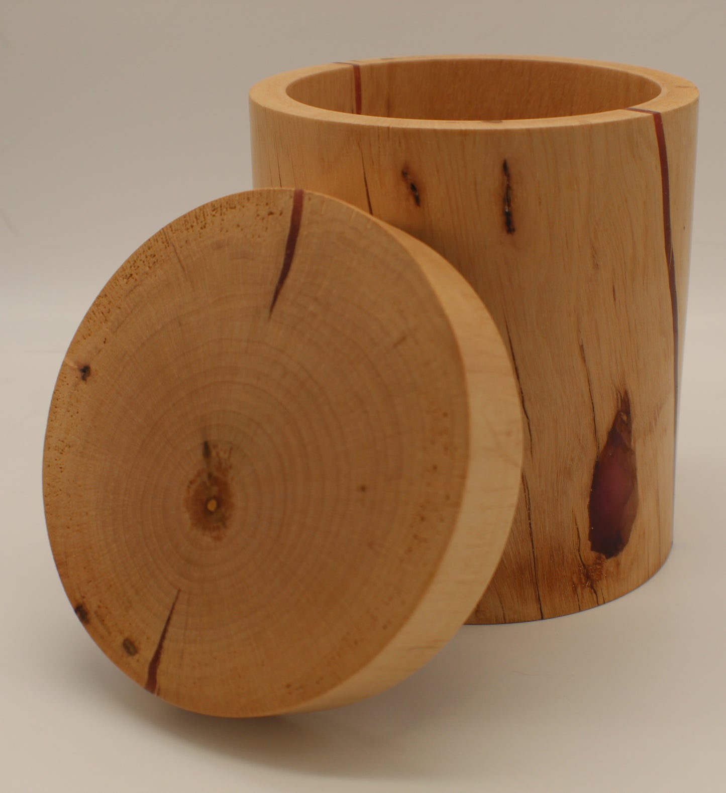 Maple Canister with Red resin inlay