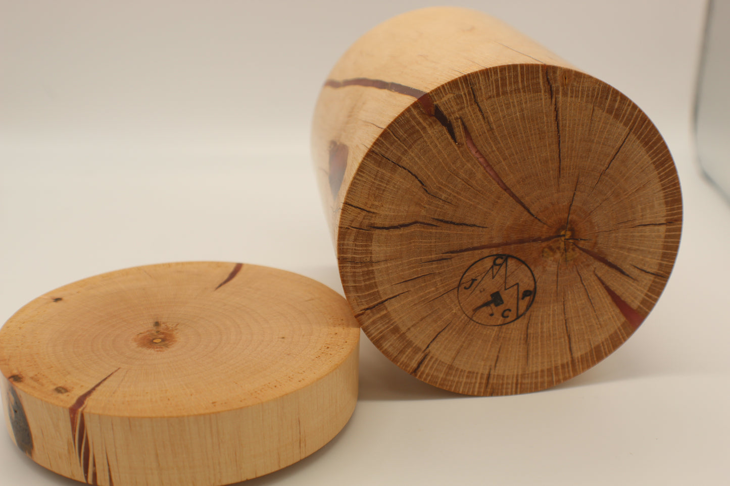 Maple Canister with Red resin inlay