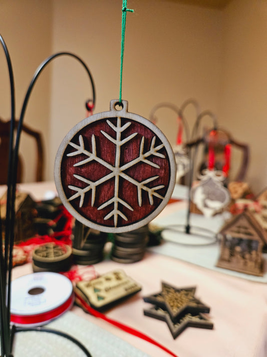 Old fashioned Snowflake Christmas Ornament version 2