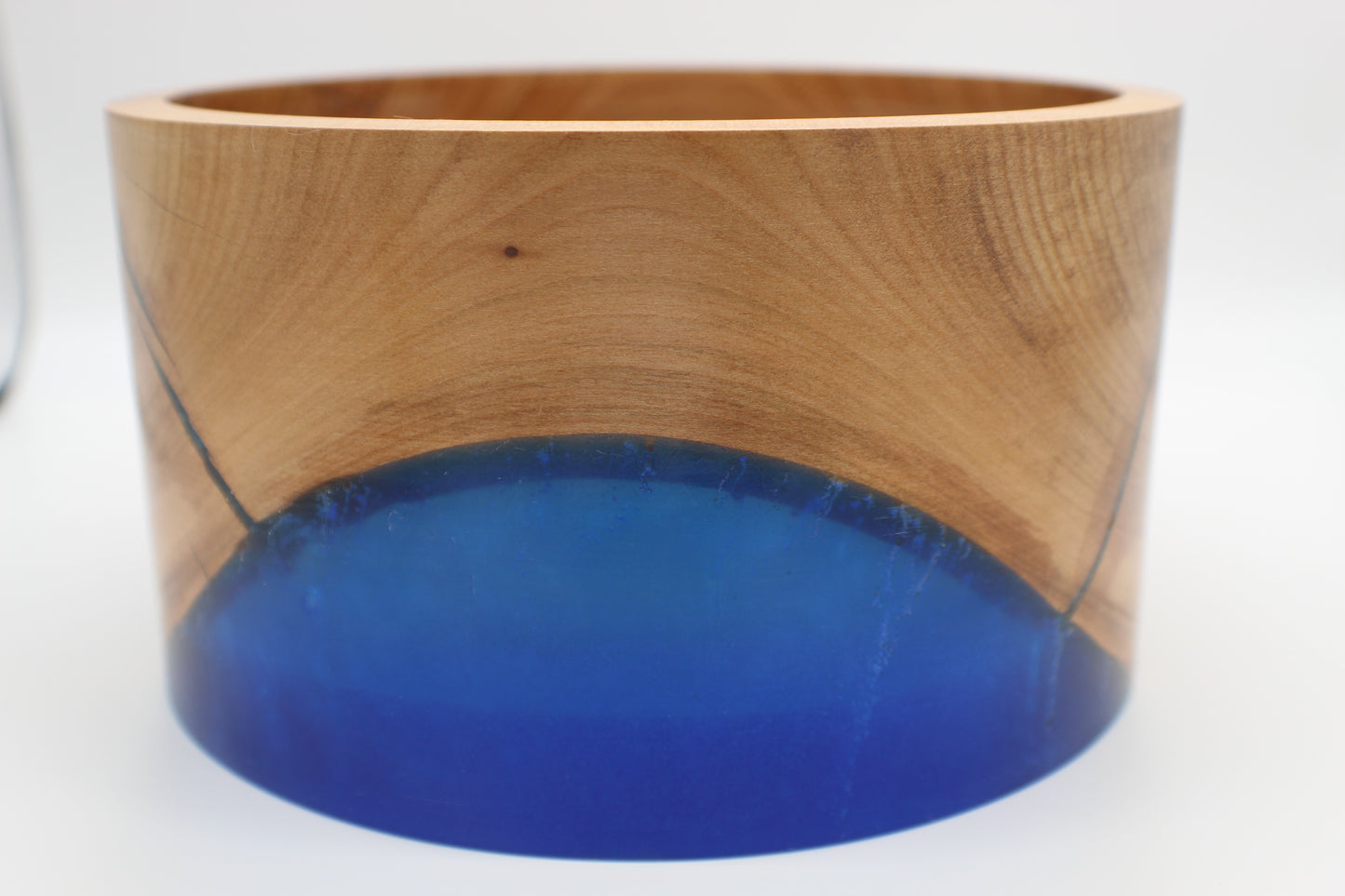 Cherry Bowl with Blue resin inlay