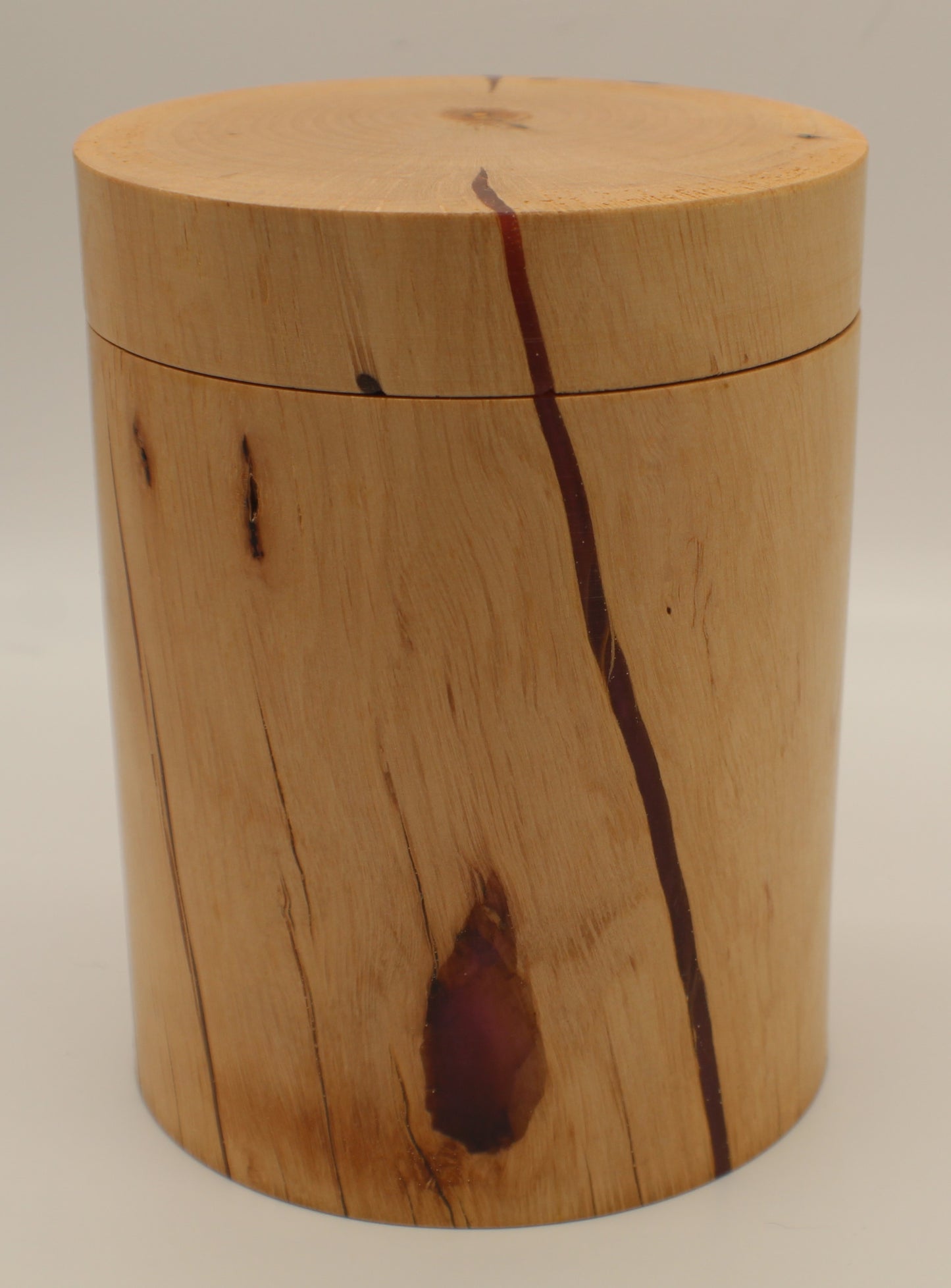 Maple Canister with Red resin inlay